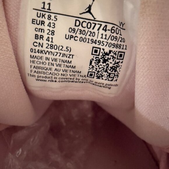 Nike Air Jordan 1 Low Arctic Pink Gum Women's Size 11 - Picture 6 of 7